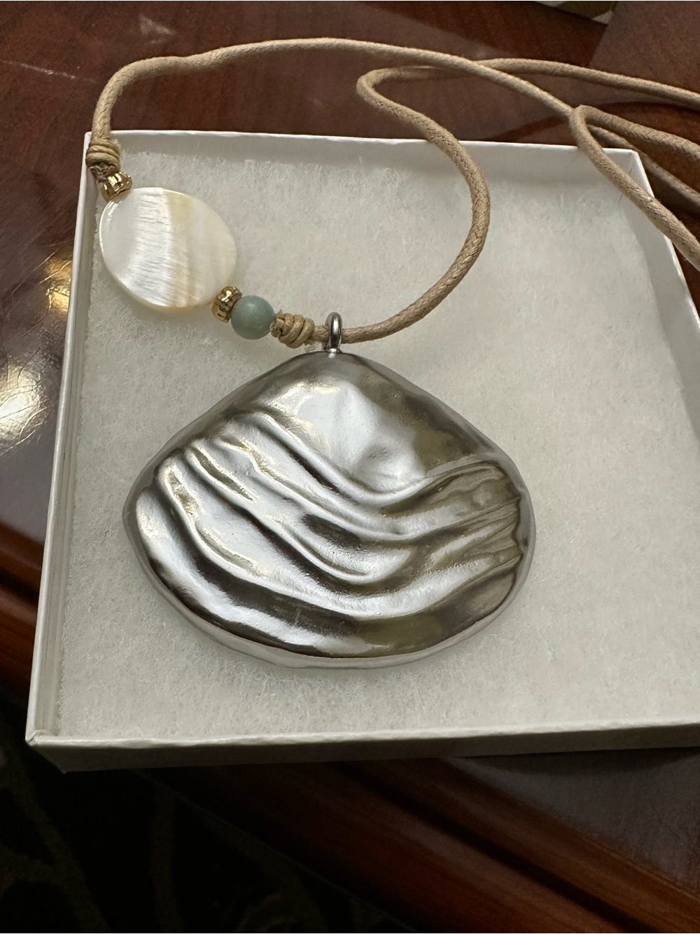 J. Jill Reversible Seaside Finds Silver Starfish Pendant Necklace NWT - Picture 3 of 8